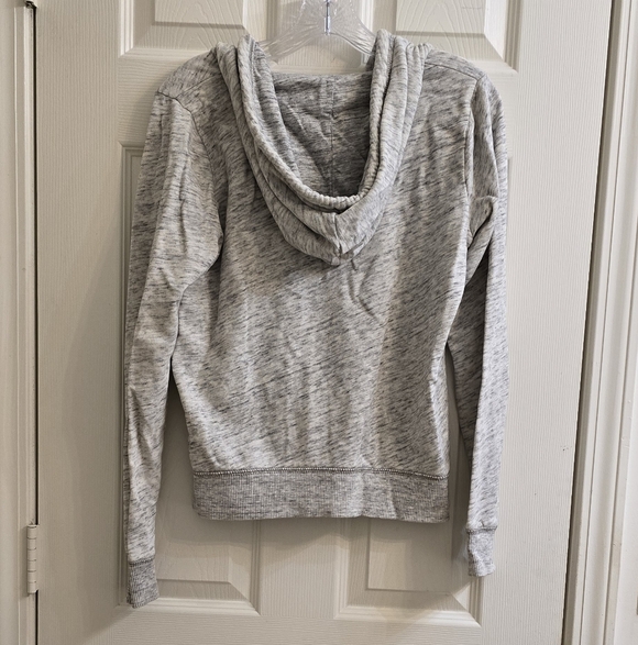 Hollister Heathered Gray Hoodie with Logo - Picture 2 of 3